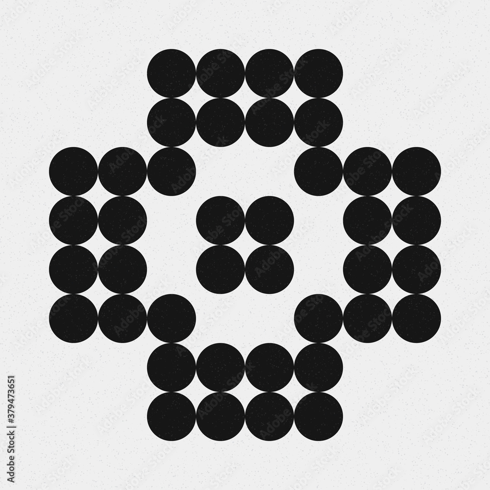 Abstract Cross Pattern Dots Logo generative computational art illustration Abstract Cross Pattern Dots Logo generative computational art illustration