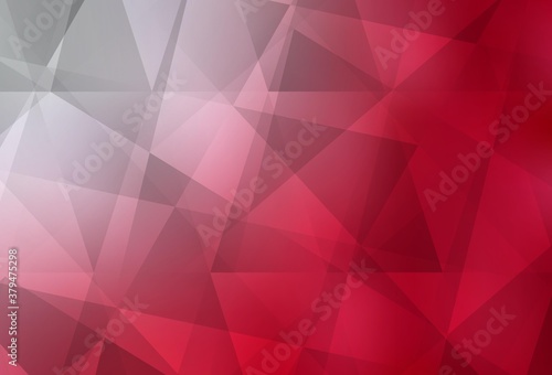 Light Red vector abstract polygonal pattern.