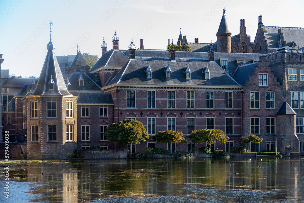 Naklejka premium Senate building of the Dutch parliament complex, The Hague, The Netherlands.