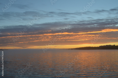 sunset over the lake © Agrafena