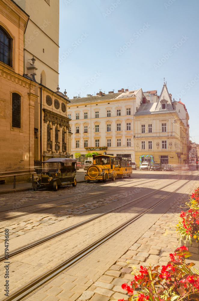 Fototapeta premium Lviv City Old Architecture in the autumn season
