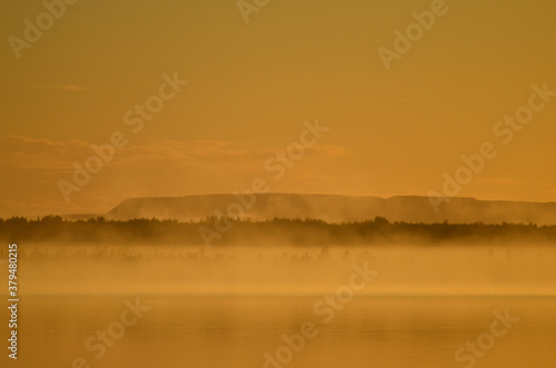 sunrise over the lake