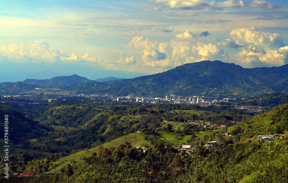 Colombia - View of Pereira on the way to La Bella