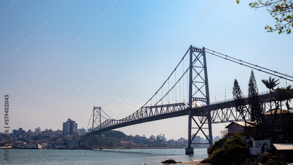 Silhueta da Ponte Hercílio Luz, Florianópolis, florianopolis, Santa Catarina, Brasil