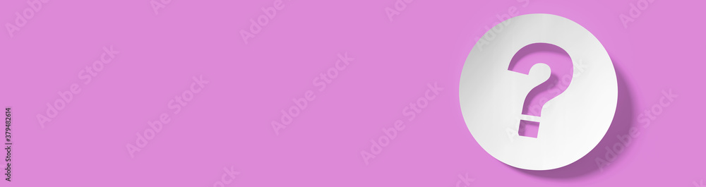 Question mark in front of a red color wall background. Business support concept - 3D Rendering. Question mark in front of a red color wall background. Business support concept - 3D Rendering.