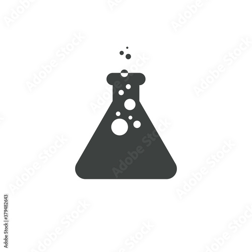 Vitro test tube, laboratory equipment icon, biology icon. Stock vector illustration isolated on white background.