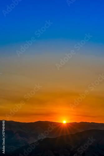Sunset over Mountains, Horizon, hills © Mark