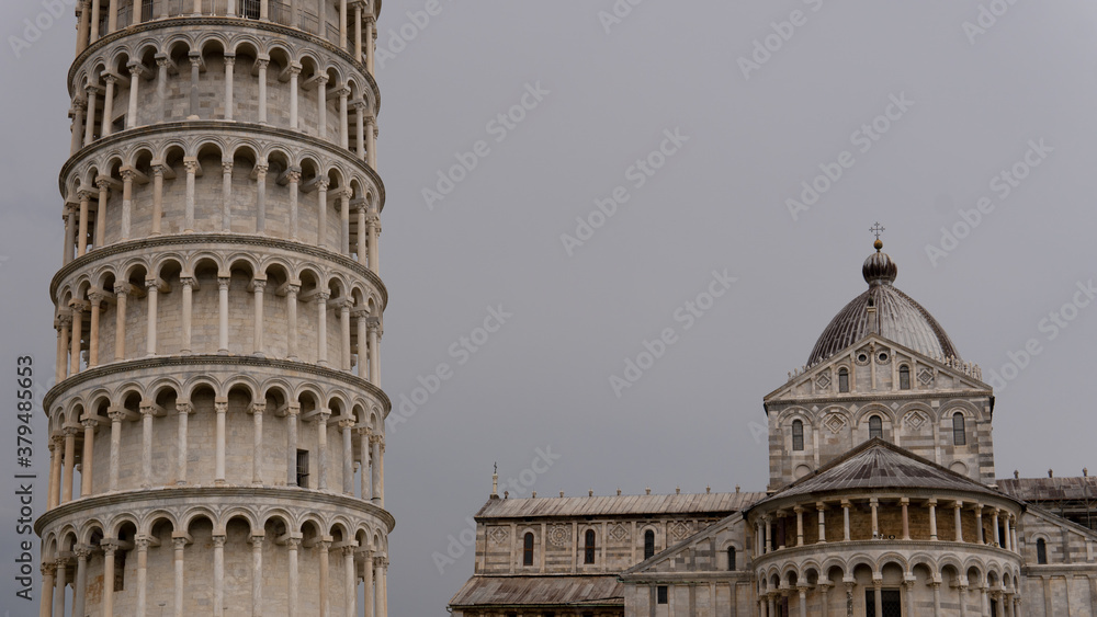 Pisa, Italy - September 20, 2020: Tower of Pisa.