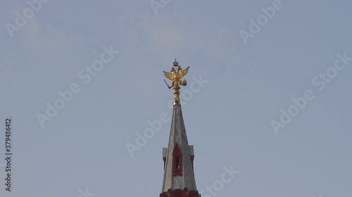 Eagle on the building of the Historical Museum in Moscow