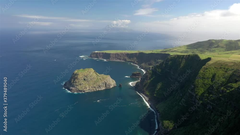 Waterfalls and lakes at Flores Island in Azores, Portugal Waterfalls and lakes at Flores Island in Azores, Portugal