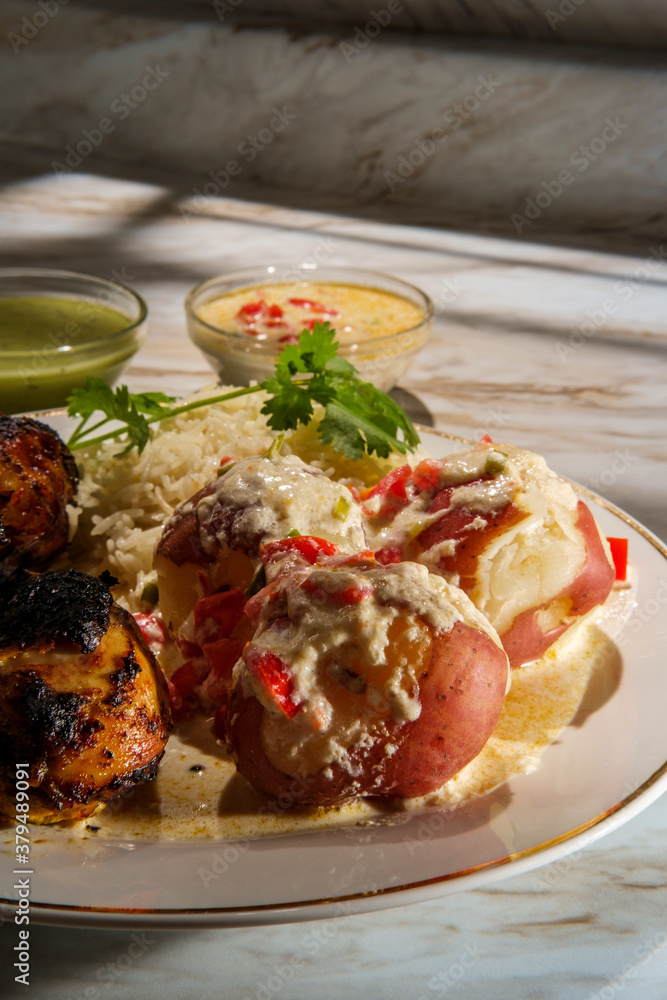 Colombian Potatoes Rice Chicken Colombian Potatoes Rice Chicken
