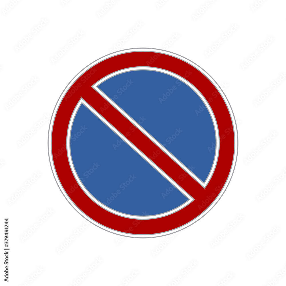 No parking. Prohibition sign for all vehicles. Vector illustration isolated. No parking. Prohibition sign for all vehicles. Vector illustration isolated.