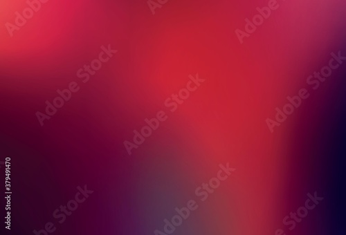 Dark Green, Red vector blurred shine abstract background.