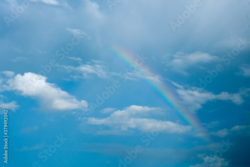 Rainbow in the sky in rainy season in Chiangmai   Thailand