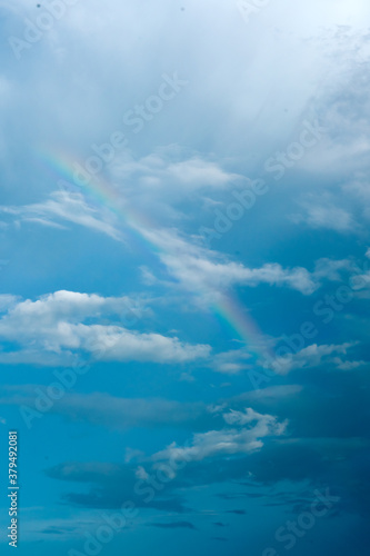 Rainbow in the sky in rainy season in Chiangmai , Thailand © Natthawat