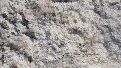 White salt crystal texture, rough stone slab surface