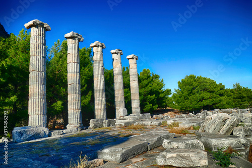 Ionic columns of the Temple of Athena photo