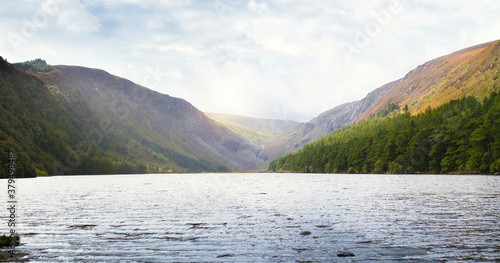 Lake in Glendalough Valley located in the Wicklow Mountains National Park