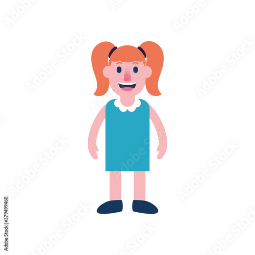 Isolated person girl people ethnicity icon - Vector