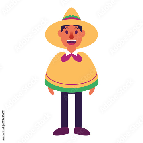 Isolated person mexivan people ethnicity icon - Vector