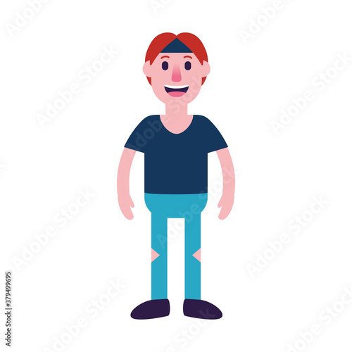 Isolated person man people ethnicity icon - Vector