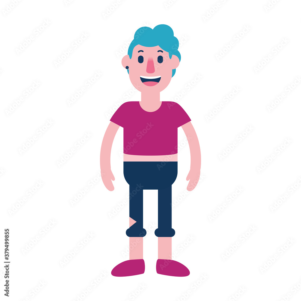 Isolated person lgbt people ethnicity icon - Vector