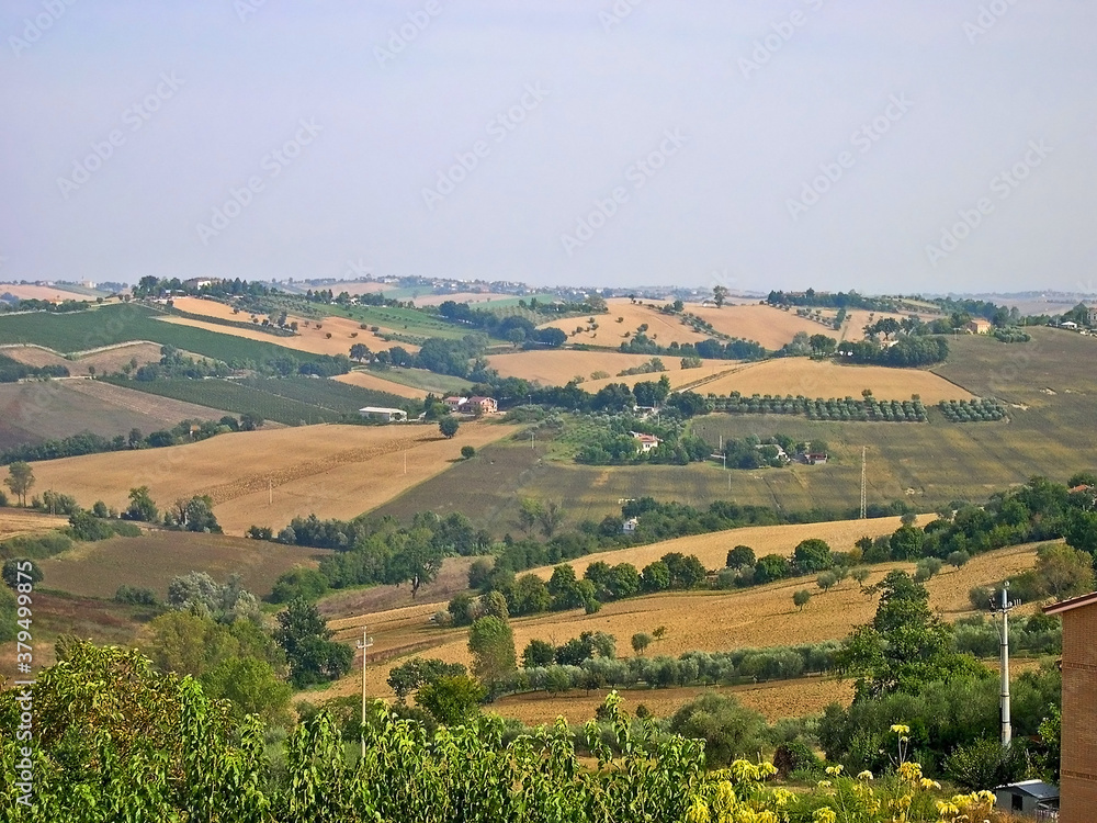 Italy, Marche, Apennine landscape around Morro d’Alba village.