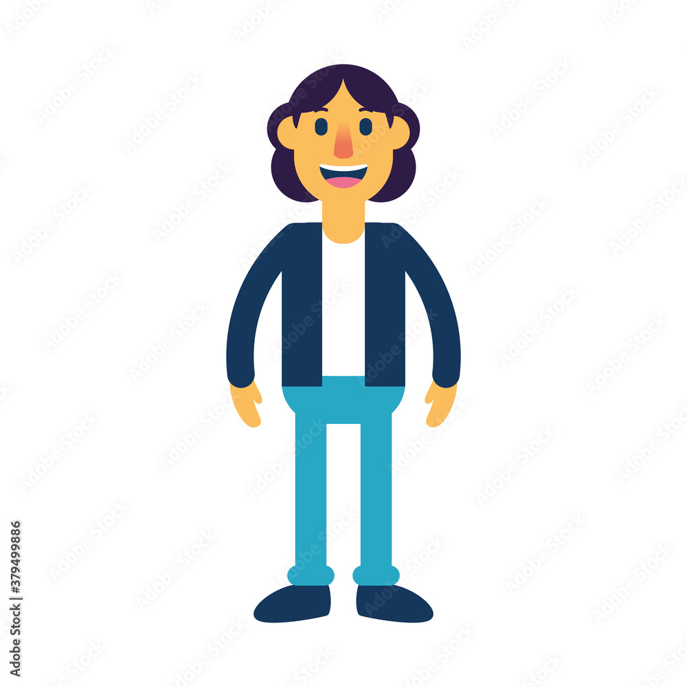 Isolated person man people ethnicity icon - Vector