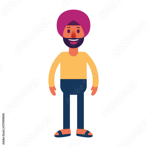 Isolated person arab people ethnicity icon - Vector