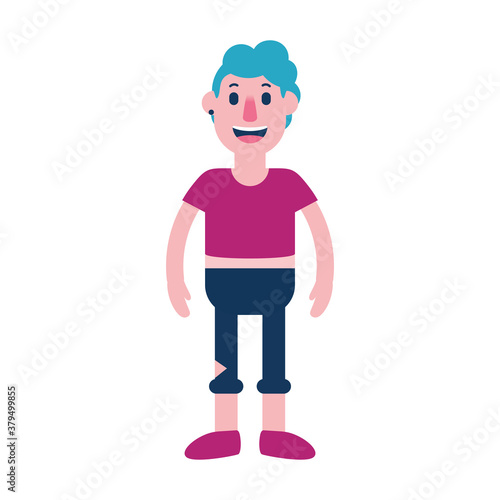 Isolated person lgbt people ethnicity icon - Vector