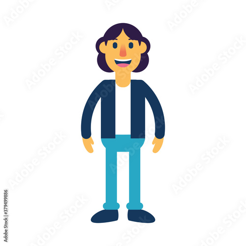 Isolated person man people ethnicity icon - Vector