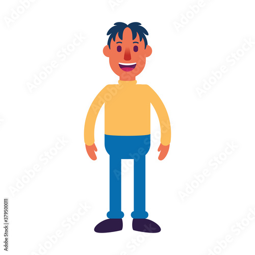 Isolated person man people ethnicity icon - Vector