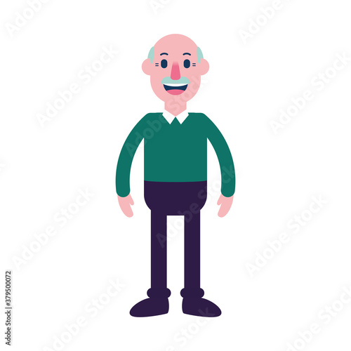 Isolated person man people ethnicity icon - Vector