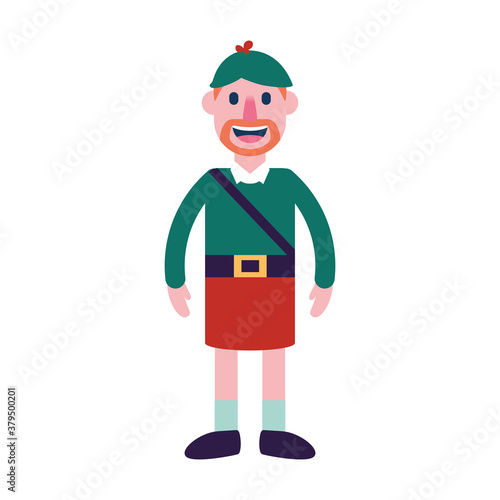 Isolated person irish people ethnicity icon - Vector