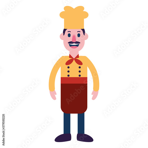 Isolated person chef people ethnicity icon - Vector