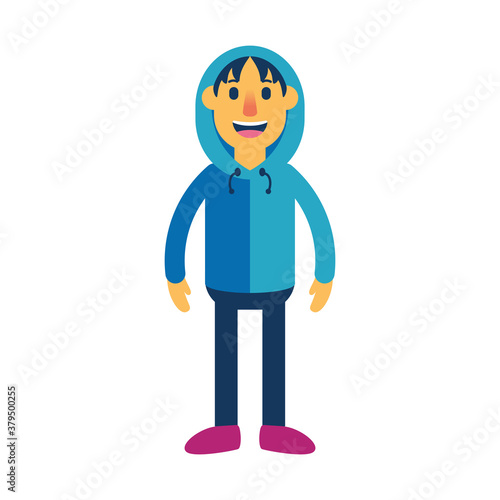 Isolated person man people ethnicity icon - Vector
