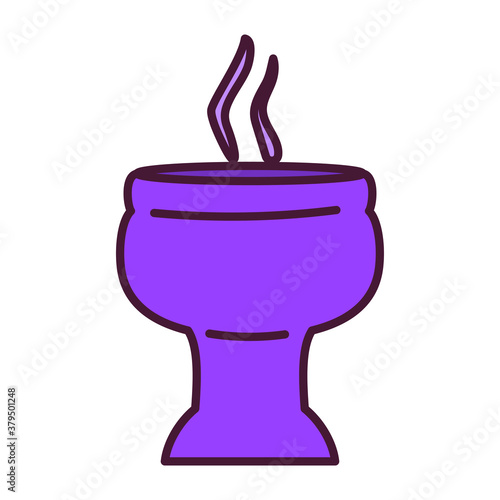 Isolated chalice icon. Religion icon - Vector illustration