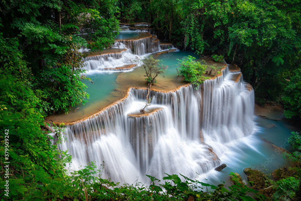 Beautiful waterfall at Thailand (Huay Mae Khamin)