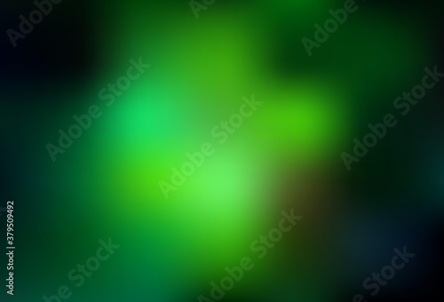Dark Green vector colorful blur background.