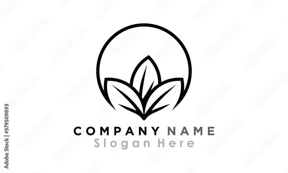 Fototapeta premium brand leaf logo vector beauty