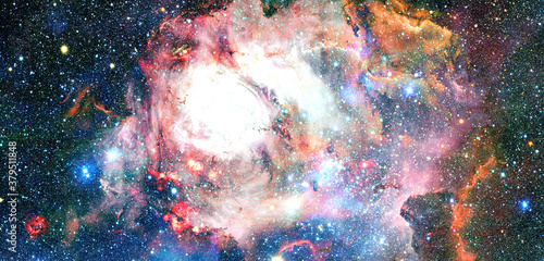 Fototapeta Naklejka Na Ścianę i Meble -  Science fiction space wallpaper. Elements of this image furnished by NASA