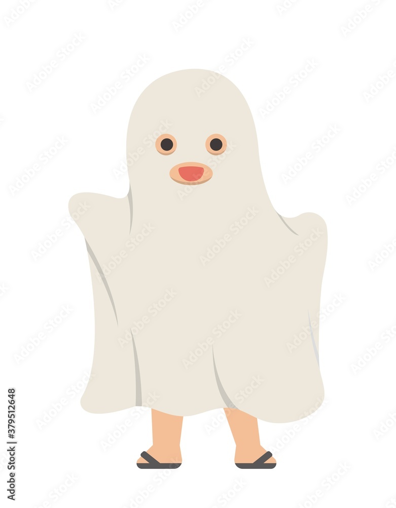 Cute children in Halloween costumes, ghosts and monsters, cartoon comic vector illustration, isolated Cute children in Halloween costumes, ghosts and monsters, cartoon comic vector illustration, isolated