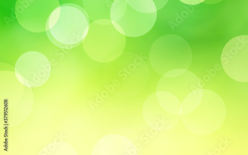 Green white and yellow luxury focus blur background. Abstract bokeh soft light gradient for concept ecology with graphic design poster banner and backdrop.