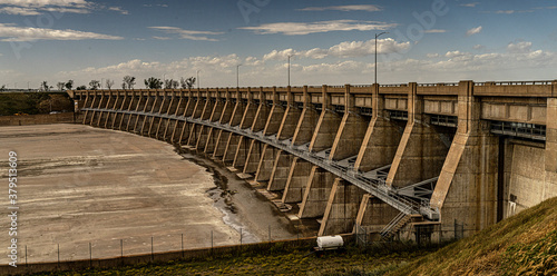 Garrison Dam near Bismarck North Dakota is a earth fill embankment dam built by US Army Corp of Engineers between 1947-1953. and is the 5th largest earth embankment dam ever built. photo
