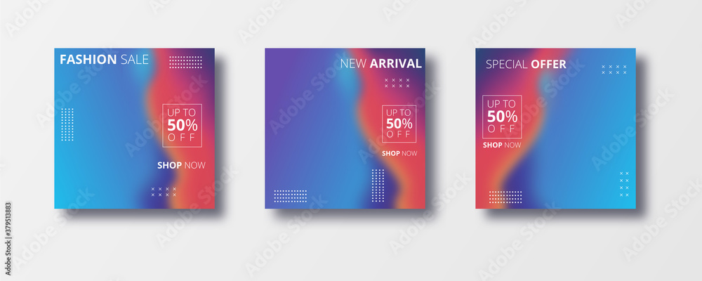 Modern fashion sale banner template for social media post Modern fashion sale banner template for social media post