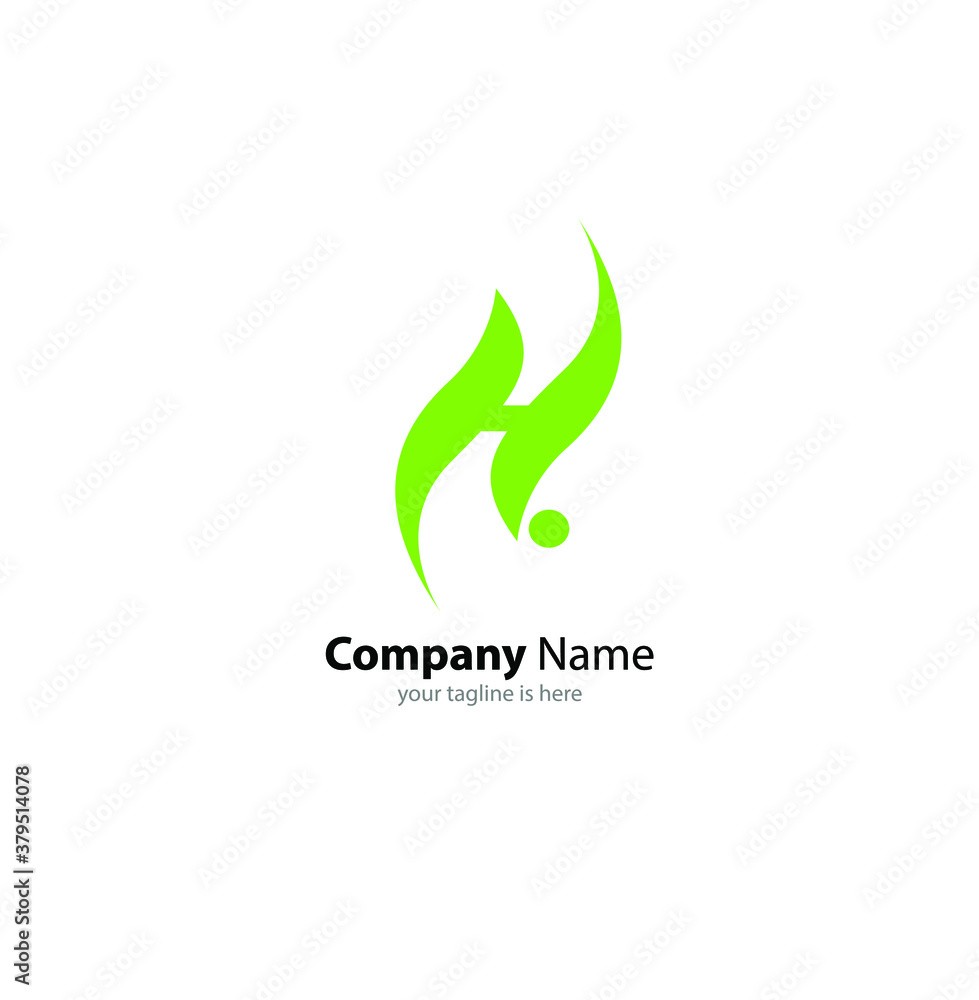 The simple elegant logo of letter H with white background The simple elegant logo of letter H with white background