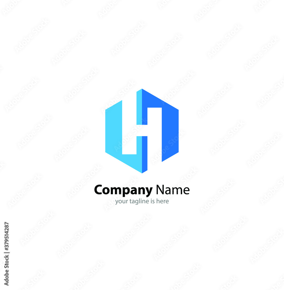 The simple elegant logo of letter H with white background The simple elegant logo of letter H with white background