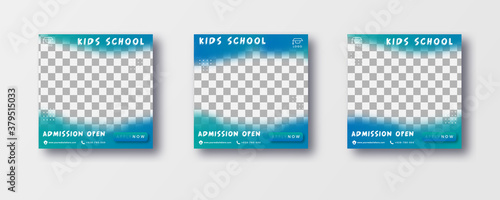 Social media post template for school admission program