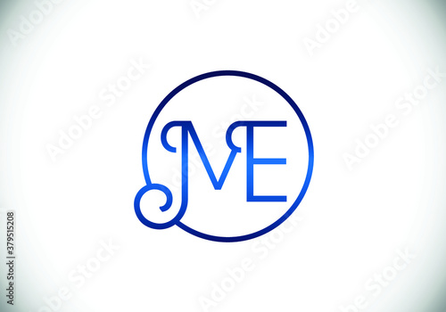 Free Download Initial Monogram Letter M E Logo Design Vector Template. M E Letter Logo Design
 - GFXLoad