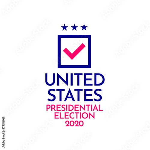 2020 vote presidential election vector template